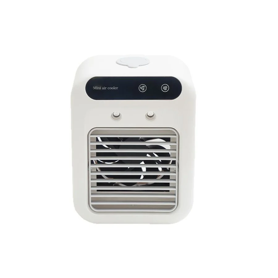 Mini Desktop Air Cooler Fan – USB Rechargeable Humidifier Fan with Transparent Design