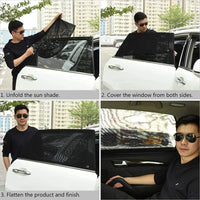 Car Window Sunshade Mosquito Net Set – Breathable UV Protection Screens for Front & Rear Windows (2PCS/4PCS)