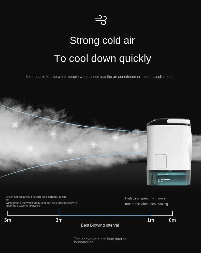 HOMEFISH Portable Air Cooler Fan – Dual Spray Ultrasonic Desktop Fan with Night Light