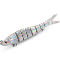 8-Segment Swimbait Fishing Lure – Slow Sinking Jointed Bass & Carp Hard Bait with Treble Hooks