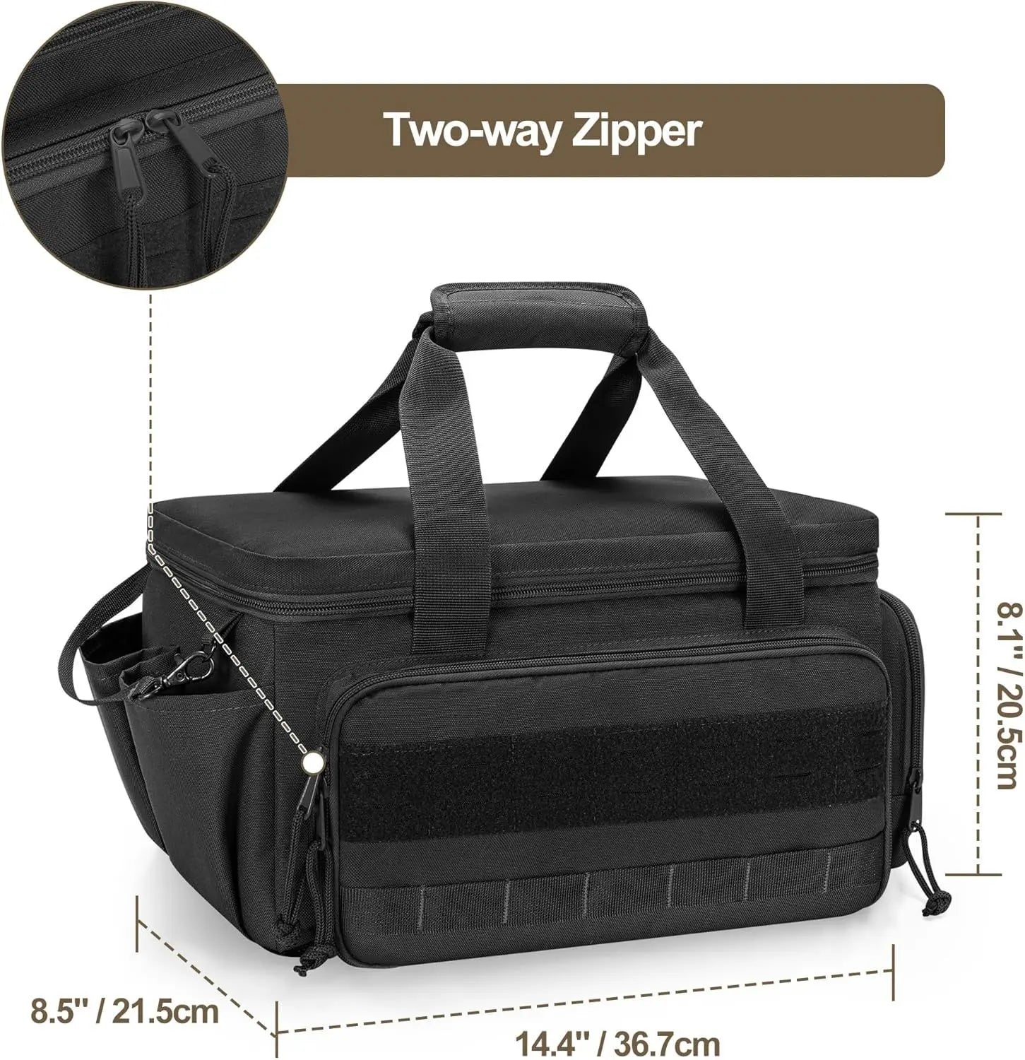 Heavy Duty Multi-Pocket Tool Bag – Wide Opening Outdoor Storage Bag for Tools & Gear