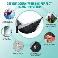 Portable Double Camping Hammock for Hiking & Beach