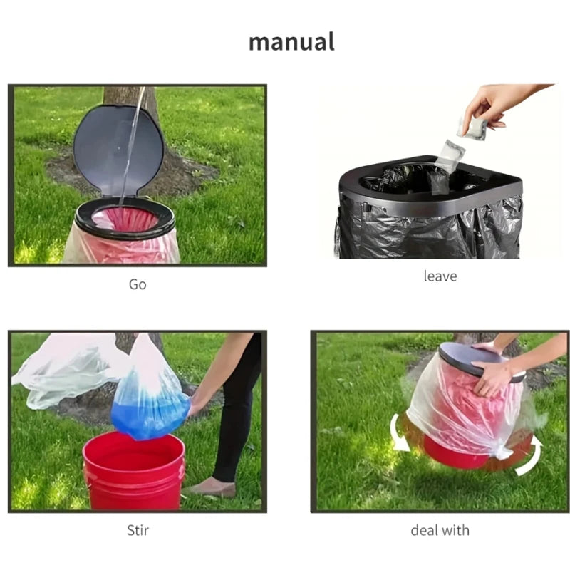 Outdoor Portable Toilet Gel - Absorbent Pee Powder 1-100 Pack
