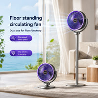 3-in-1 Portable Air Circulator Fan – 5-Speed Quiet Pedestal Stand Fan with USB-C Charging