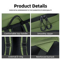 Heavy Duty Fishing Backpack with Rod Holders – Waterproof Multifunctional Tackle Storage Bag for Fishing & Hiking