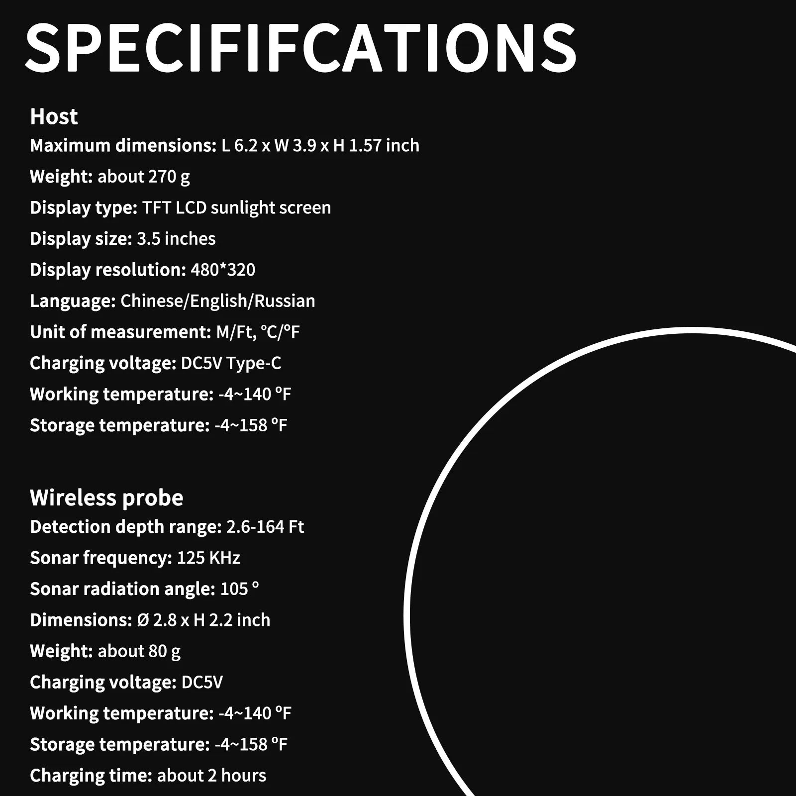 PUPOPAN Smart Fish Finder - Portable Fish Finder and Depth Finder For Recreational Fishing From Dock, Shore Or Bank Find fish