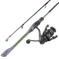 Sougayilang 1.8m MH Spinning Fishing Rod Reel Combo 2 Section Cross Carbon Fiber Pole 5.2:1 Gear Ratio Reel for Freshwater