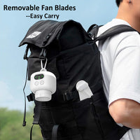 Portable Camping Tent Fan with LED Light – 8000mAh Rechargeable Ceiling Fan with Remote Control