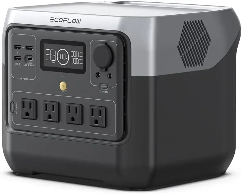 Portable Power Station RIVER 2 Pro, 768Wh LiFePO4 Battery, 70 Min Fast Charging, 4X800W (X-Boost 1600W) AC Outlets, Solar Gen