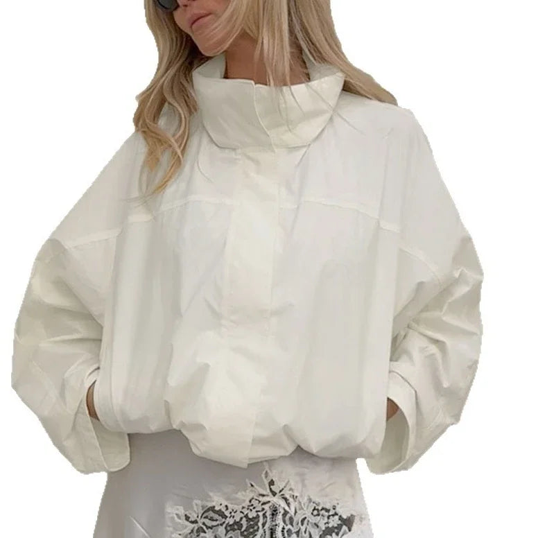 Outdoor Anorak Windbreaker – Water Resistant Hooded Parka with Loose Fit Design