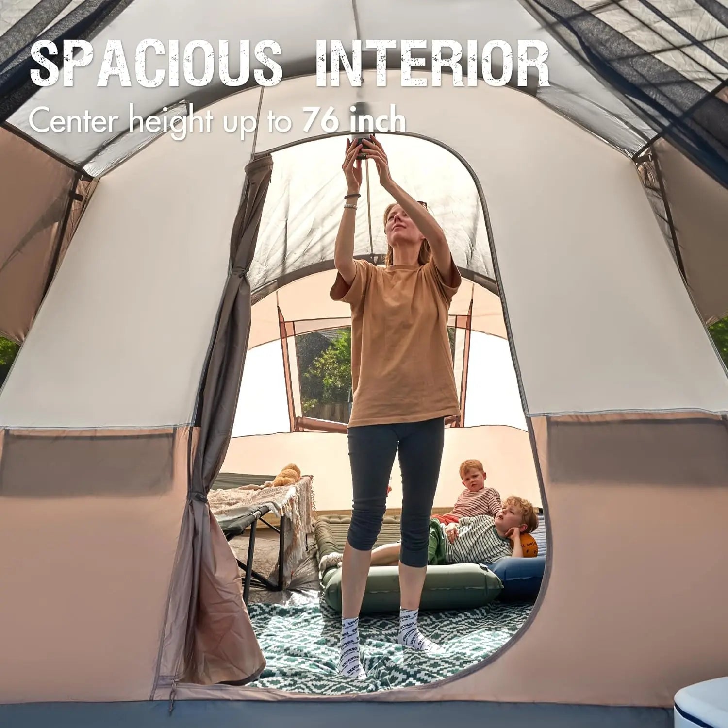 6/8/10 Person Family Camping Tent with Screen Room