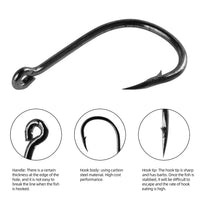 Heavy Duty Fishing Hooks Set – High Carbon Steel Barbed Fishhooks with Storage Box