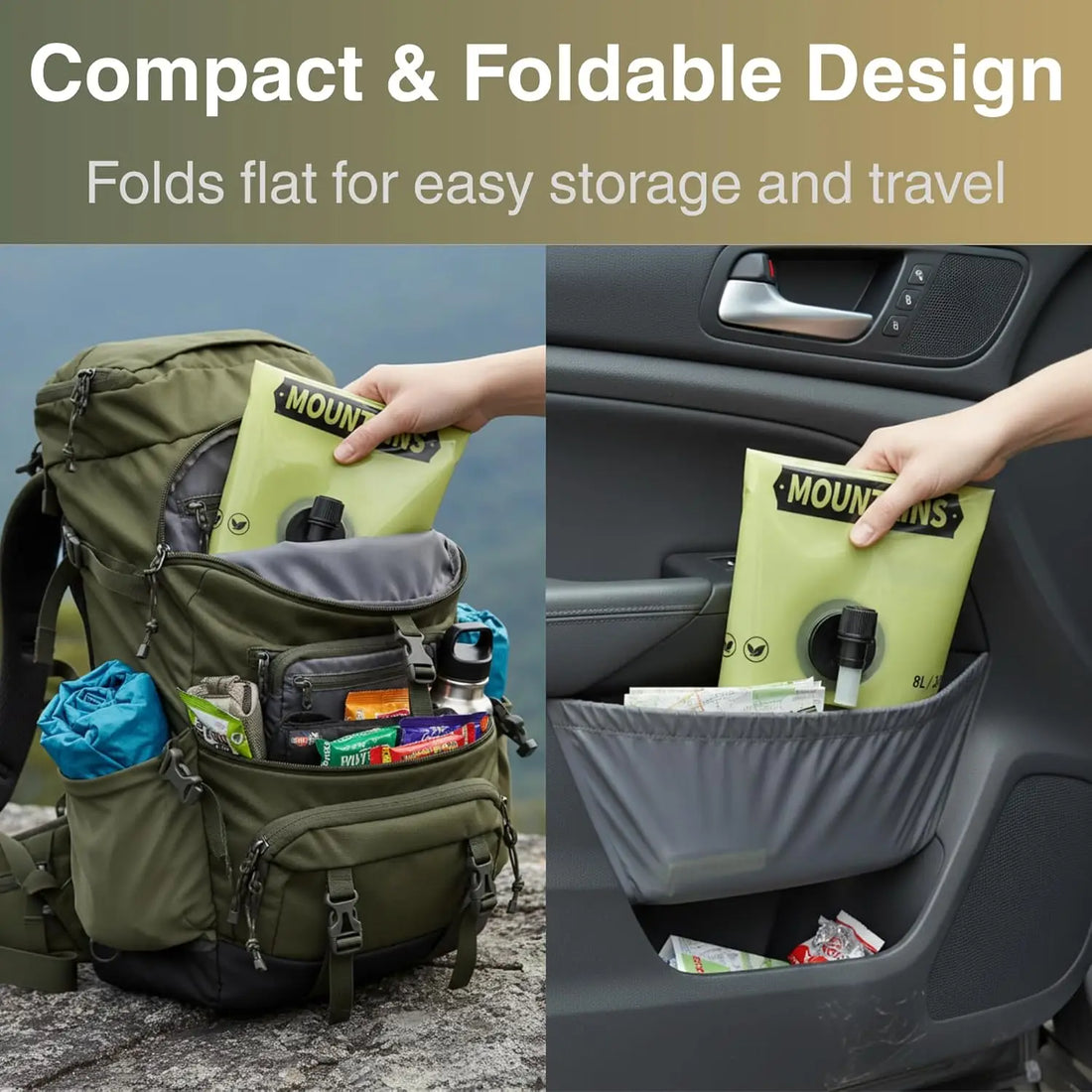 Collapsible Camping Water Container with Spout