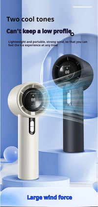 5200mAh Handheld Cooling Fan – USB Rechargeable Fan with LED Display & Cooling Plate