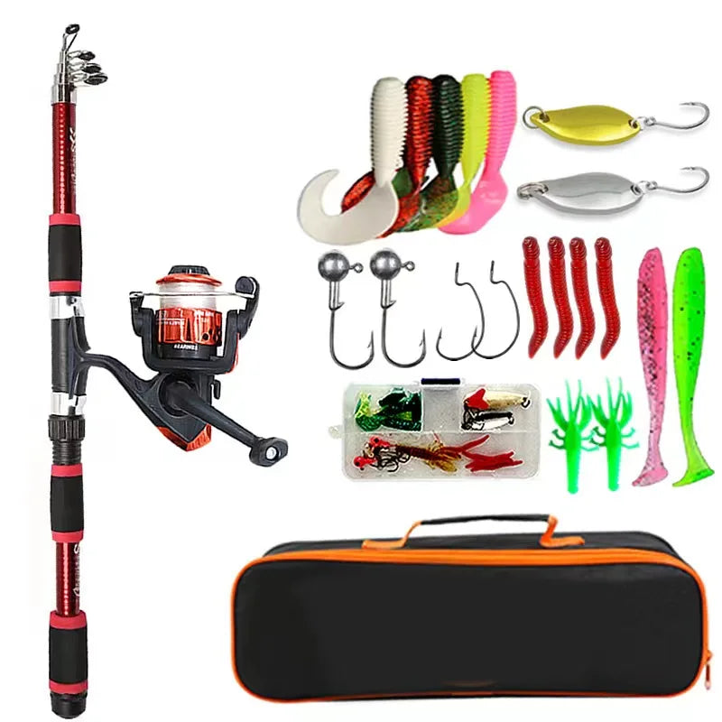 Telescopic Fishing Rod & Reel Combo Full Fishing Kit