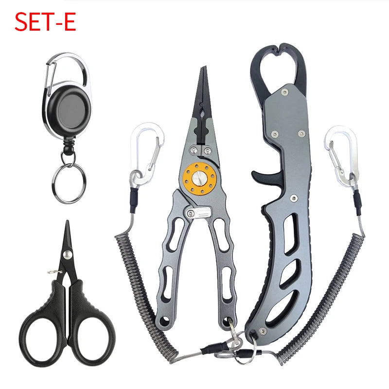 Aluminum Fishing Pliers & Fish Grip Tool Set