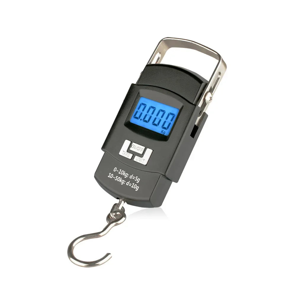 Digital Fishing Scale – Portable 50KG LCD Hanging Scale with Hook for Fishing & Travel