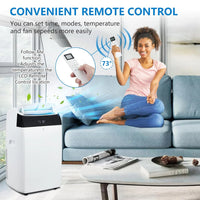 14,000 BTU Portable Air Conditioner – 3-in-1 Cooling AC with Fan, Dehumidifier & Remote
