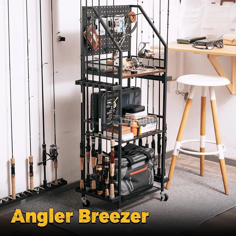 Fishing Rod Bracket, Fishing Equipment Holder , Fishing Cart Fishing Rod Tackle Box Reel Storage Rack