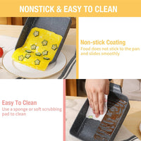 Nonstick Tamagoyaki Pan Japanese Omelette Egg Pan Rectangular Egg Roll Pan with Detachable Anti Scalding Handle for All Stove