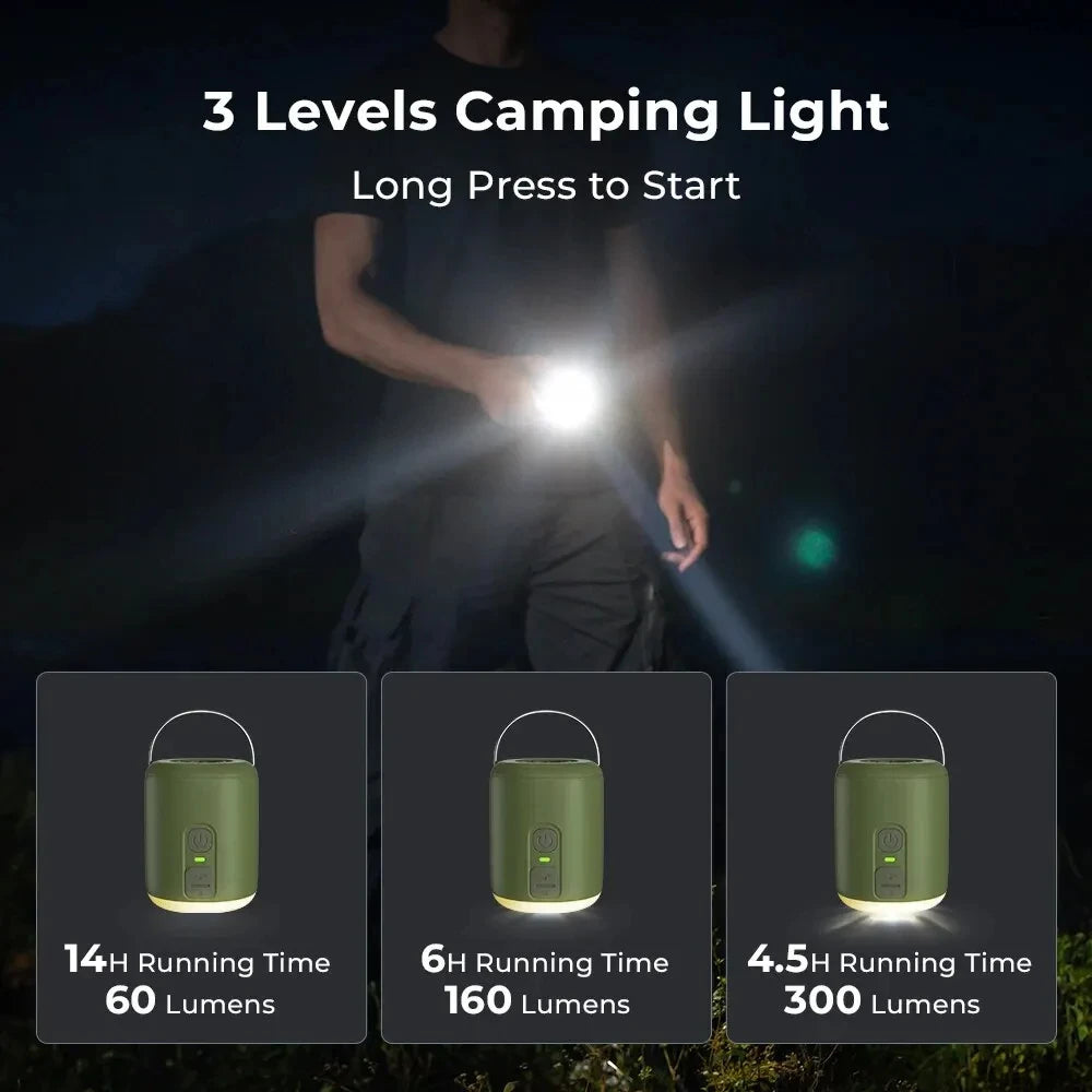 WESTTUNE Tiny Air Pump with Camping Lantern – 4.5kPa Inflator | Field to Peak.