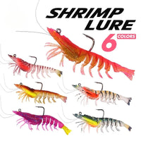 Artificial Shrimp Fishing Lure – Luminous Soft Bait for Saltwater & Freshwater Fishing