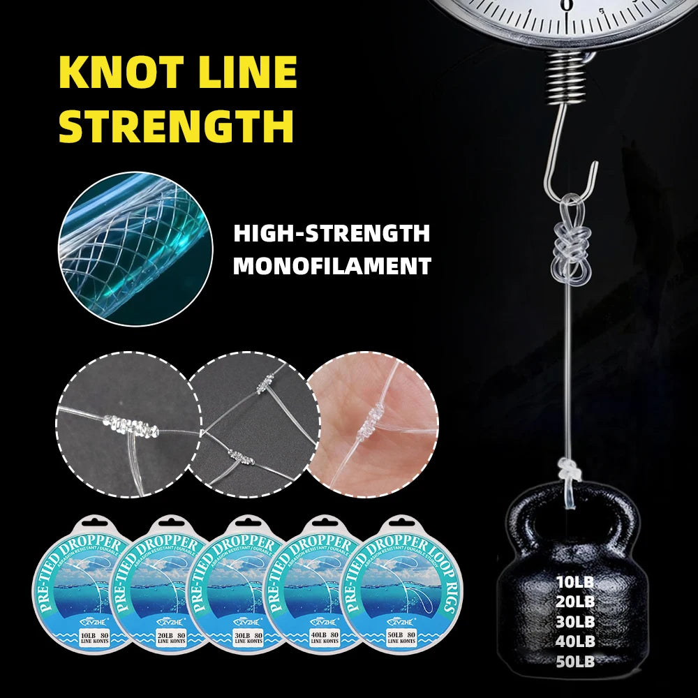 Heavy Duty Pre-Tied Fishing Rigs – Handmade Fishing Line Rigs (10LB-100LB)