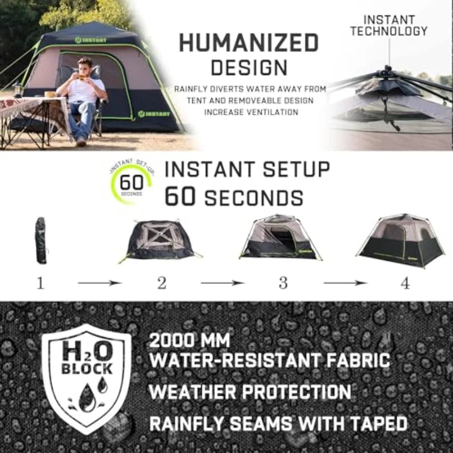 6 Person Instant Camping Tent Waterproof Family Shelter