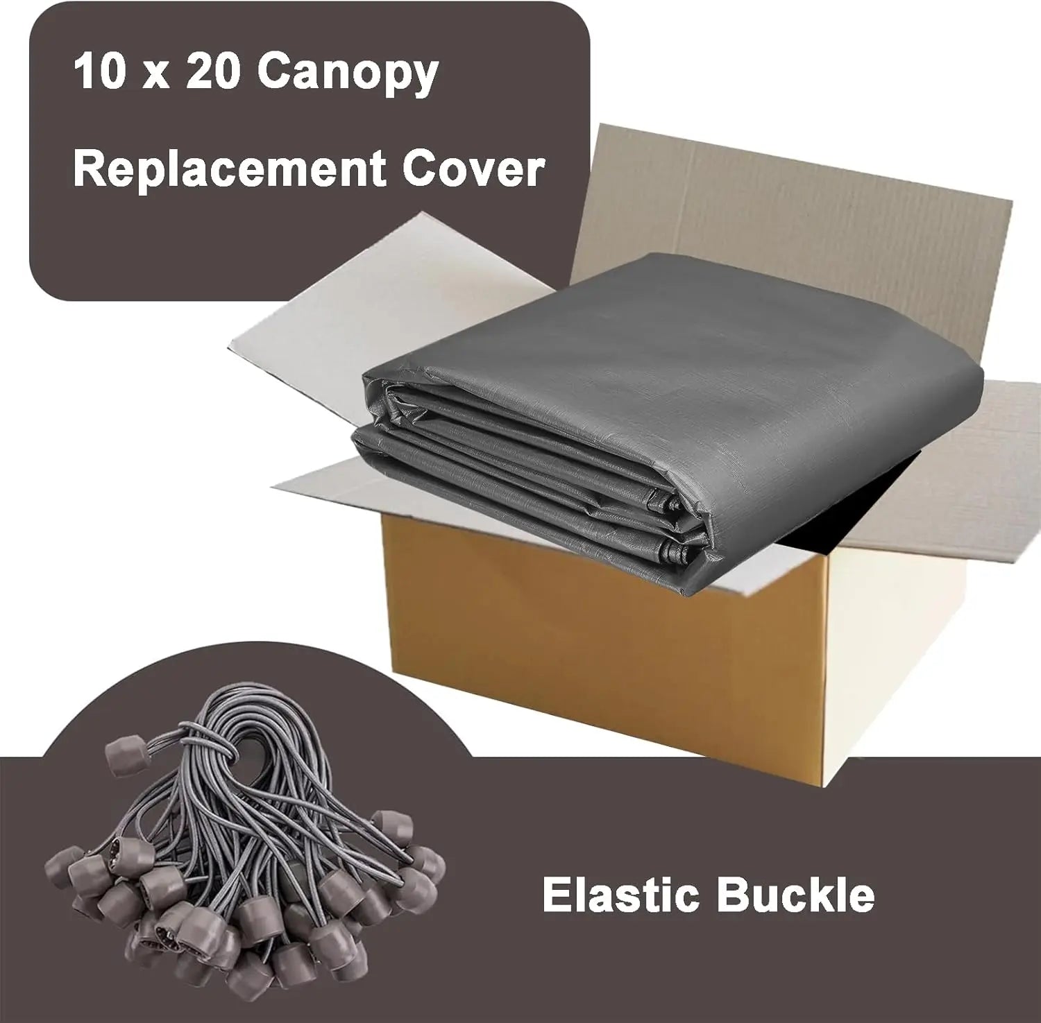 10x20 Heavy Duty Carport Canopy Replacement Cover