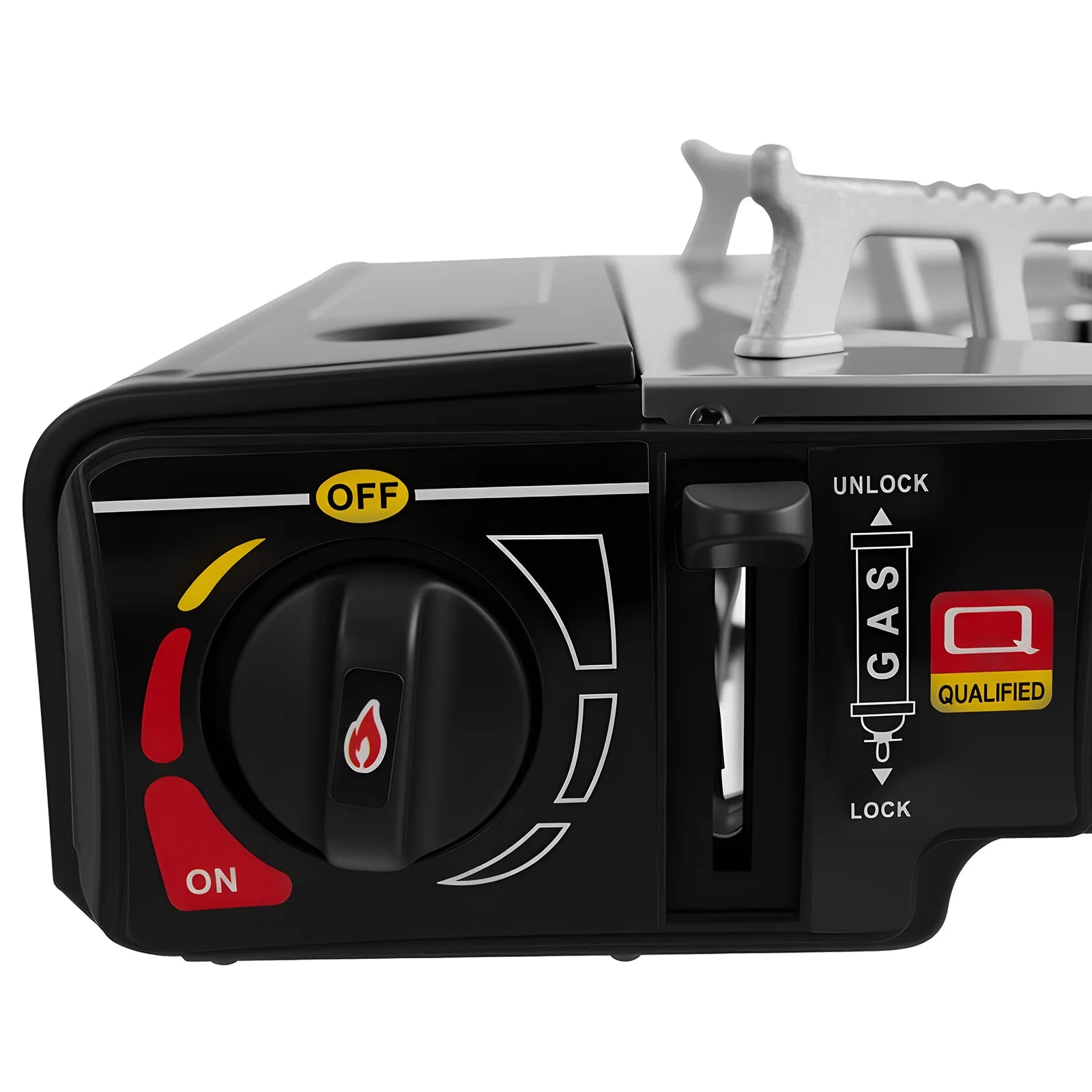 Portable Dual Burner Propane Camping Stove with Griddle