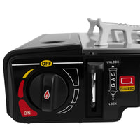 Portable Dual Burner Propane Camping Stove with Griddle