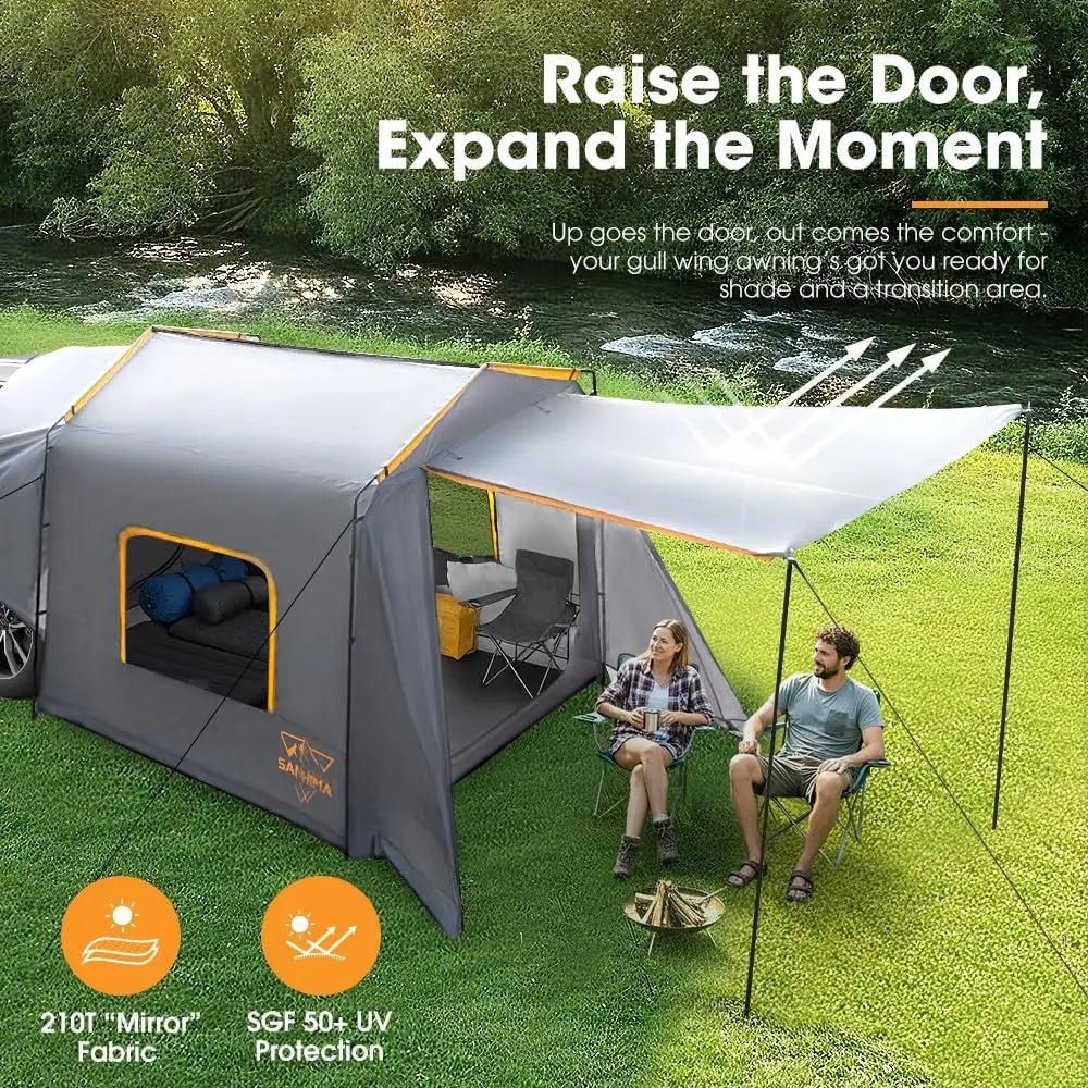 Suv Tailgate Tent For Camping Car Tent With Detachable Awning Waterproof 3000mm Uv50 210d Oxford Fits Suv Van Minivan Jeep Cuv M