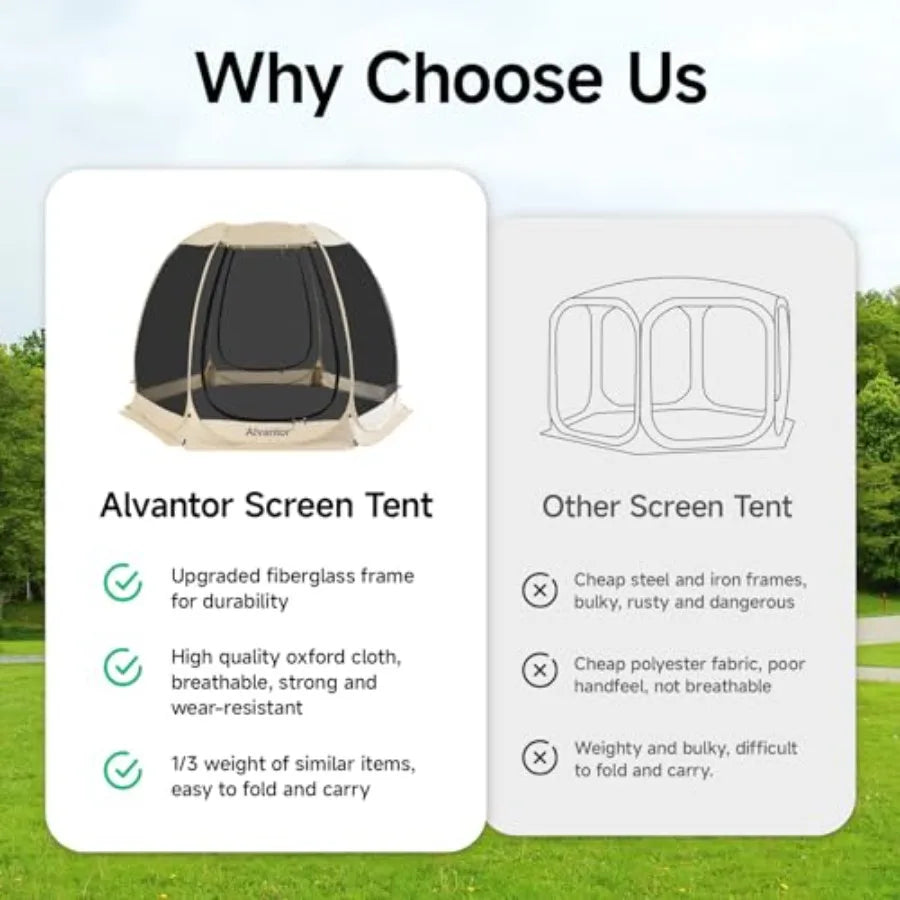 Pop Up Screen House Gazebo – Instant Mosquito Net Shelter, UV Protection Portable Canopy Tent for Patio & Backyard