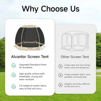 Pop Up Screen House Gazebo Mosquito Net Shelter