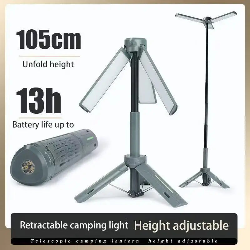 Outdoor Retractable Camping Lamp – 1000 Lumen LED Rechargeable