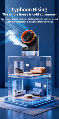 TINSOL Mini Mist Cooling Fan – 360° Adjustable Ice-Cool Humidifier Air Circulator