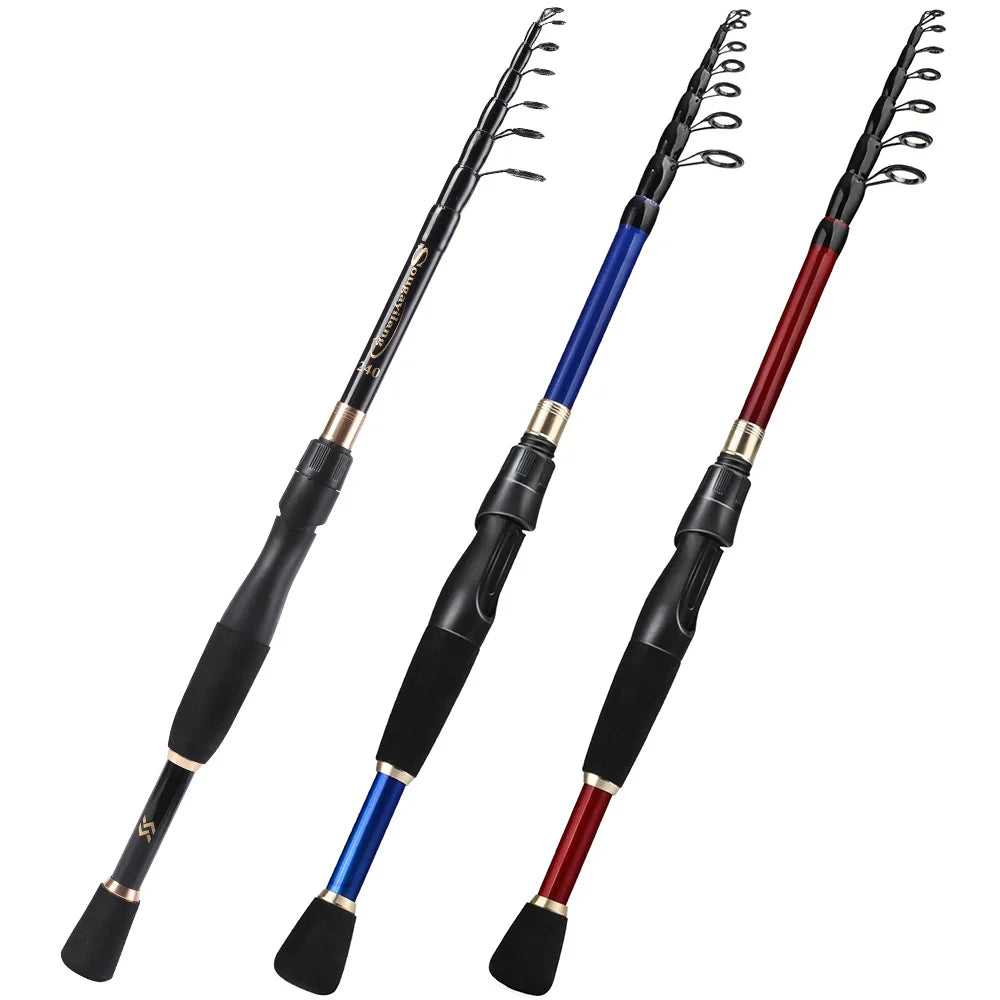 Heavy Duty Carbon Fiber Spinning Fishing Combo – Rod, Reel, Line & Accessories Set
