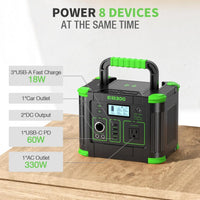 EB300 Portable Power Station Solar Backup Generator