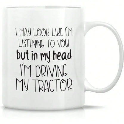 Funny White Ceramic Coffee Mug - 11oz Gift for Friends & Family