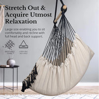 Heavy Duty Macrame Hanging Chair with Cushions