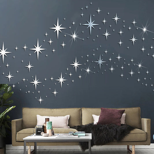 Star Mirror Wall Stickers - DIY Home Décor