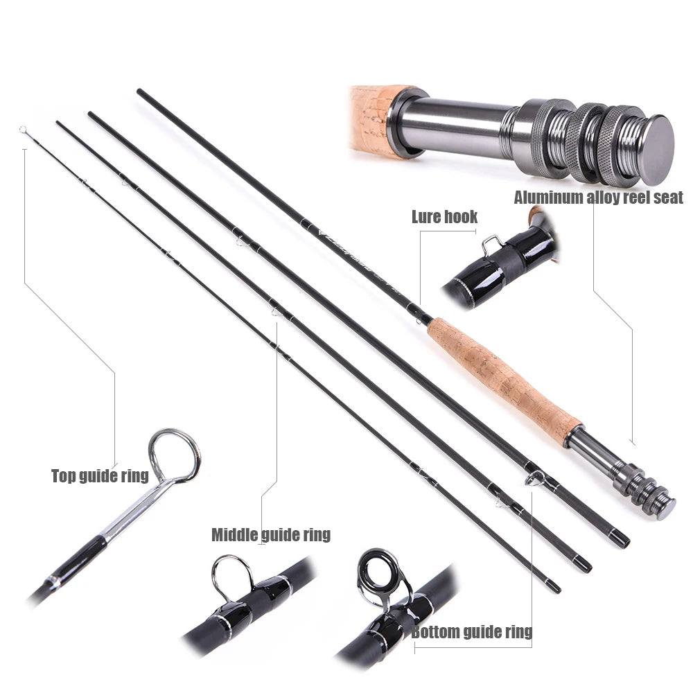 Portable Telescopic Fly Fishing Rod – High Carbon Fiber Travel Fishing Pole