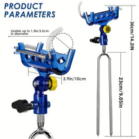 2-Piece Stainless Steel Fishing Rod Holde - 360° Adjustable | Field to Peak.