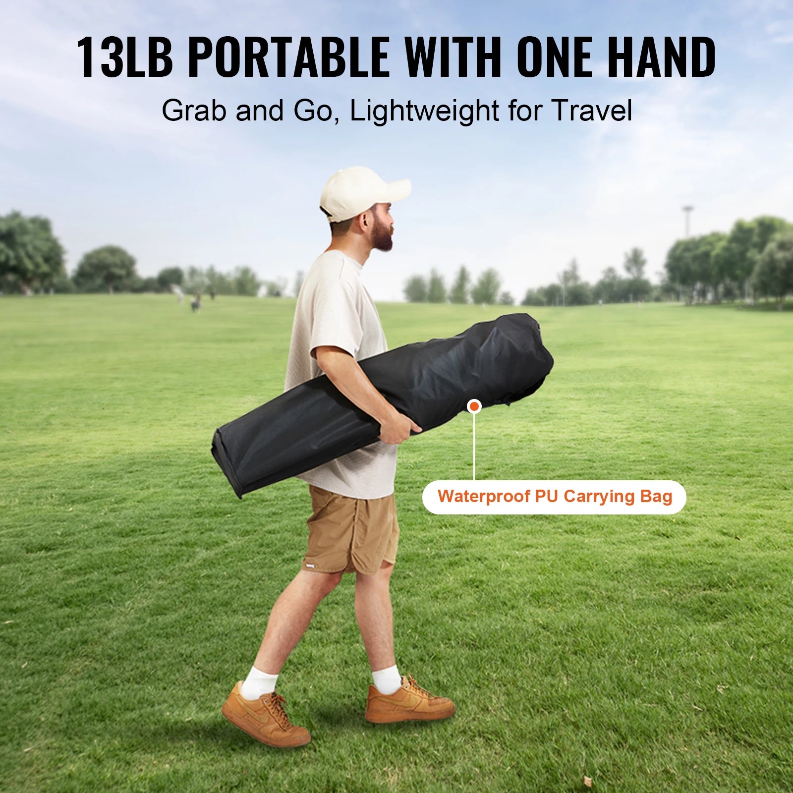 Portable Folding Camping Chair with Lumbar Support