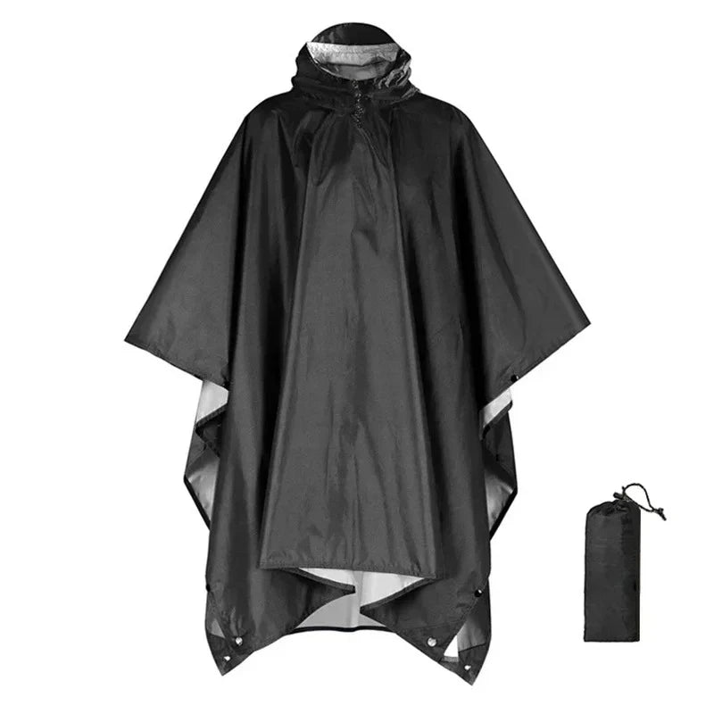 3-in-1 Waterproof Rain Poncho for Camping & Hiking