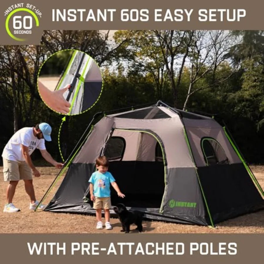 6 Person Instant Camping Tent Waterproof Family Shelter