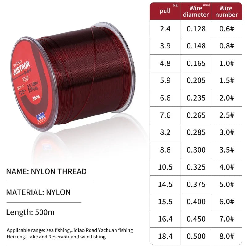 Heavy Duty Nylon Fishing Line – High Strength Carp Fishing Wire (500M)