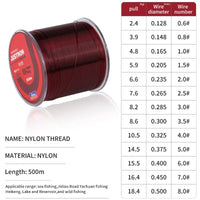 Heavy Duty Nylon Fishing Line – High Strength Carp Fishing Wire (500M)