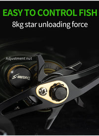 Ultra Smooth Baitcasting Fishing Reel – High Speed 7.2:1 Gear Ratio Reel for Bass Fishing