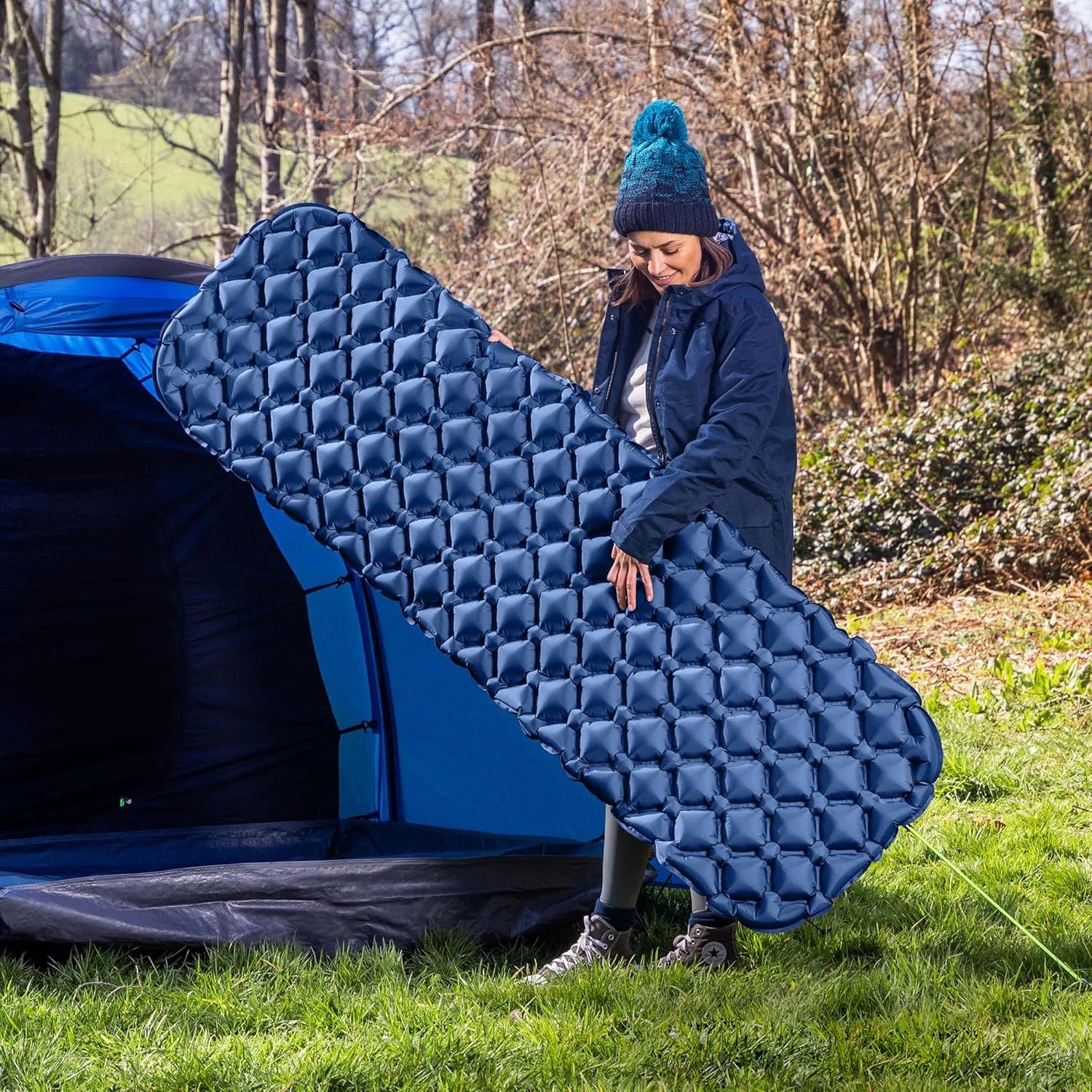 Ultralight Inflatable Sleeping Pad for Camping & Hiking